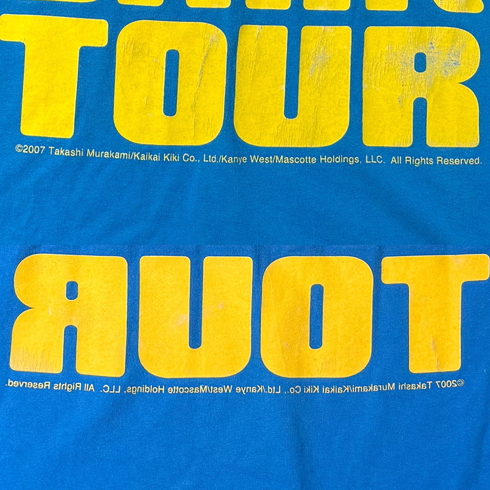 Kanye West x Takashi Murakami: Kanye West Dropout Bear T-shirt, blue, 00s Vintage