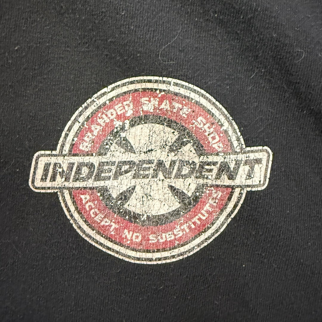 【INDEPENDENT】インディペンデント ロゴプリントTシャツ(ブラック)/ 90's / NHSタグ / Lサイズ相当