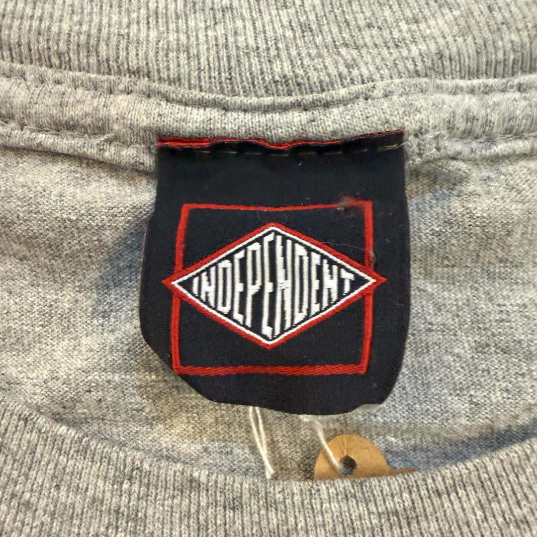 【INDEPENDENT】インディペンデント ロゴプリントTシャツ(グレー)/ 90's / L