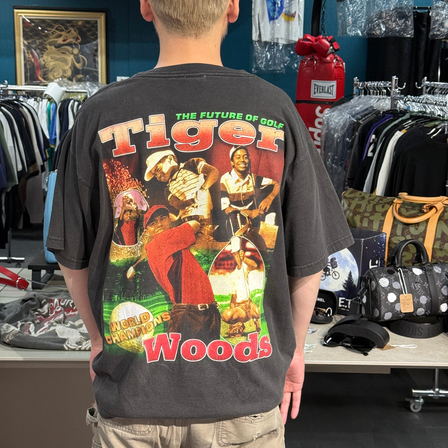 【TIGER WOODS】タイガー・ウッズ "THE FUTURE OF GOLF" 90's-00's Vintage RAP Tシャツ