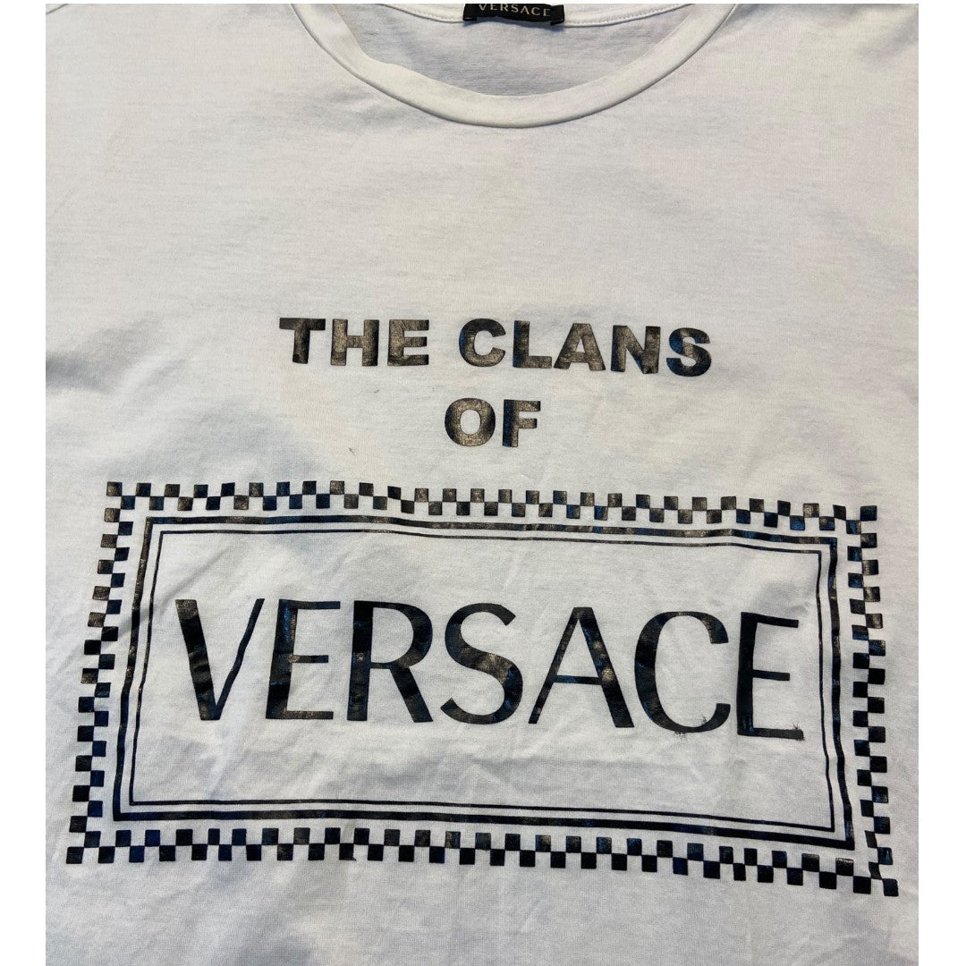 【versace】ベルサーチ/womensロゴTシャツ/The Clans of/白/サイズ40