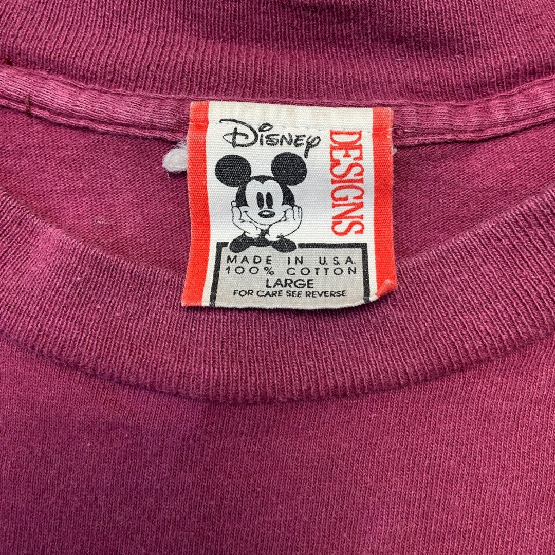 Disney Tower of Terror/Mickey Mouse Twilight Zone Short Sleeve T-Shirt, Wine Red, Size L
