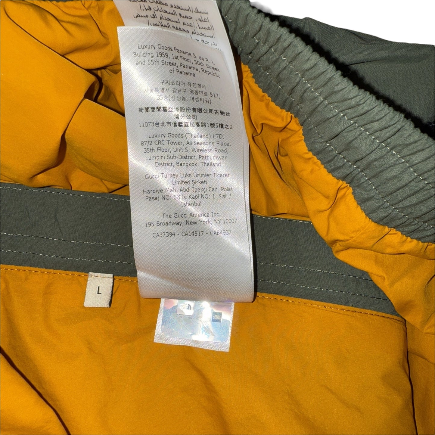【GUCCI x THE NORTH FACE】グッチ×ノースフェイス ツートンカラー ナイロンパンツ L