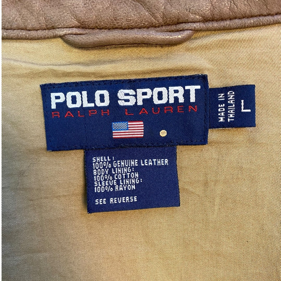 【POLO SPORT】ポロスポーツ 90's レザースウィングトップ / POLO SPORT Ralph Lauren/ L