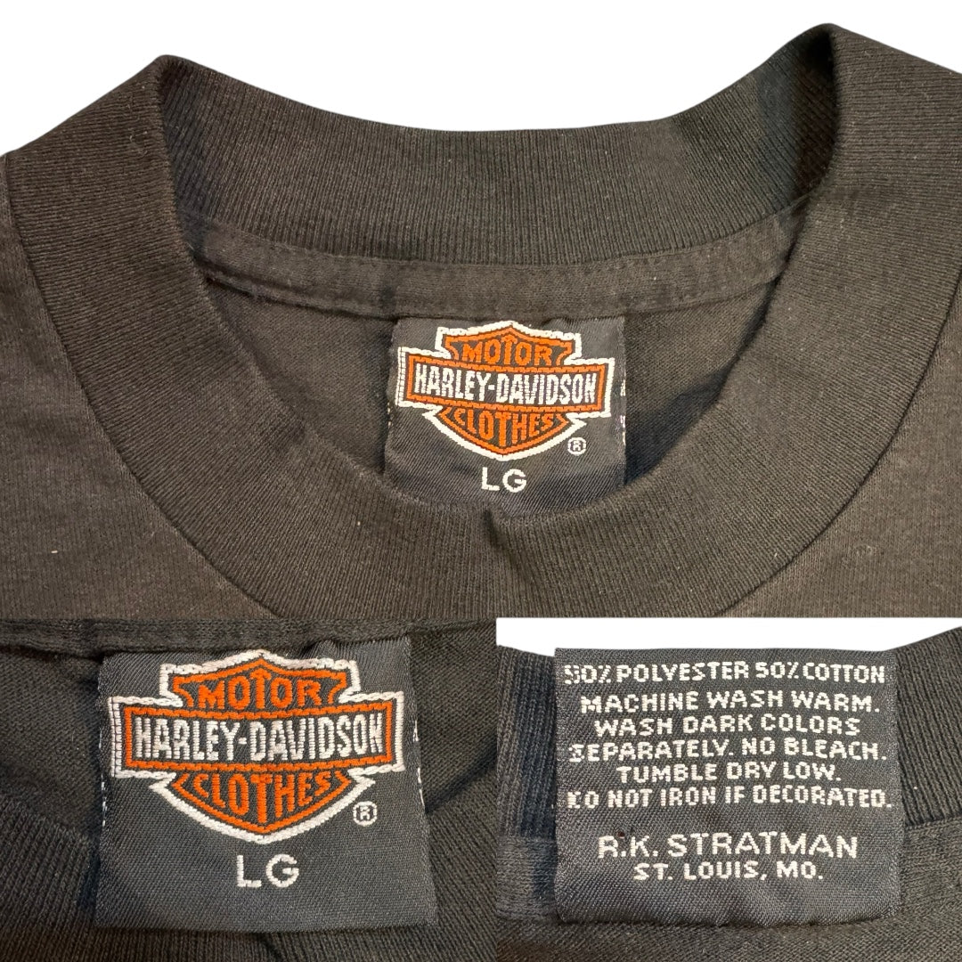 Harley-Davidson 1991 HOG Rally Vintage T-Shirt, Black, Rare, Size L