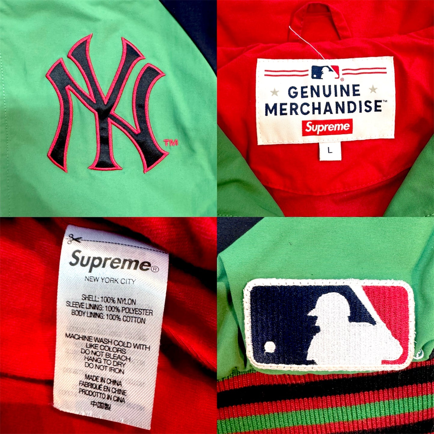 【Supreme?】シュプリーム "21FW MLB Track Jacket" ニューヨーク・ヤンキース ブルゾン L