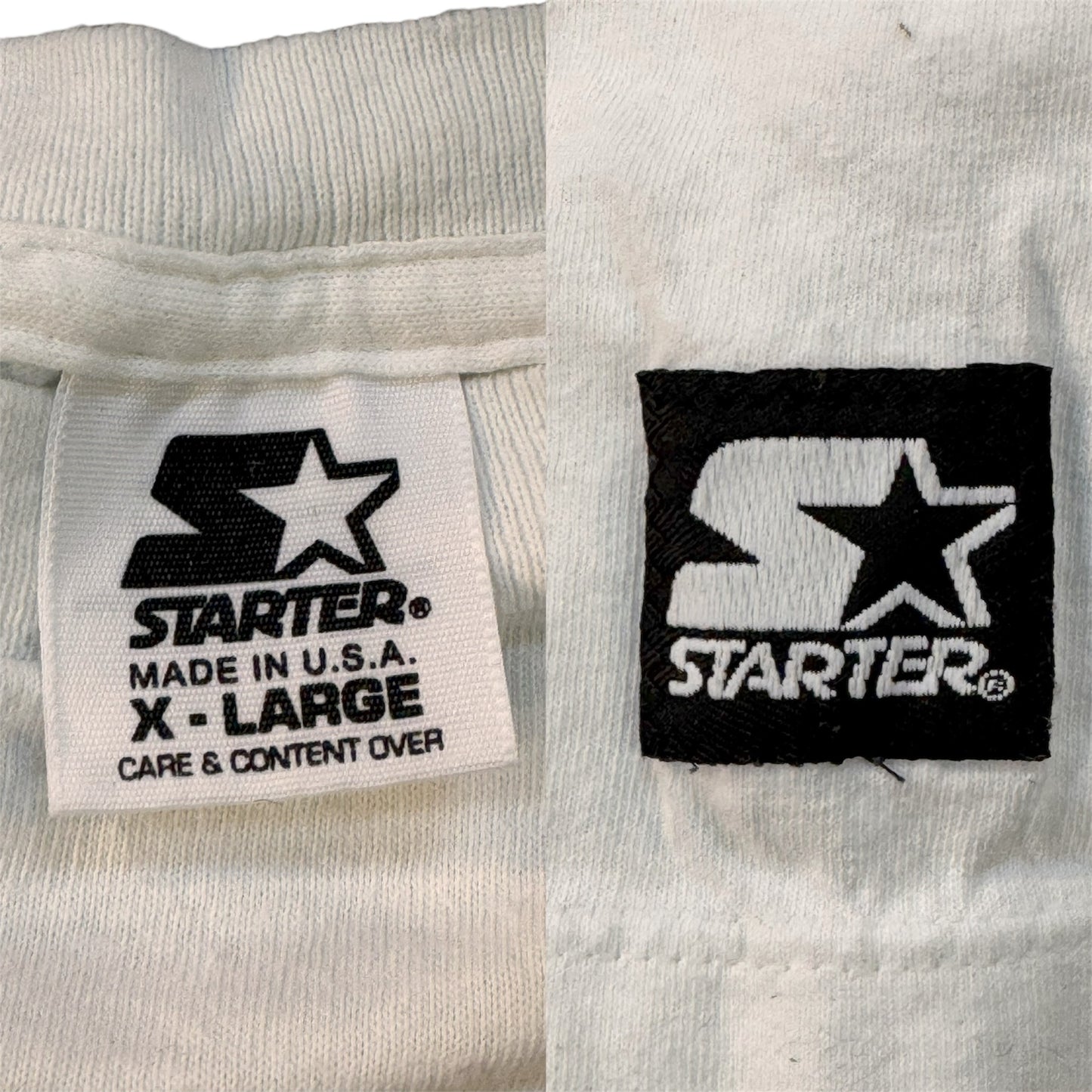 NBA CHICAGO BULLS Vintage 97's NBA Finals T-Shirt, Made in USA, Starter Tag, Size XL, White