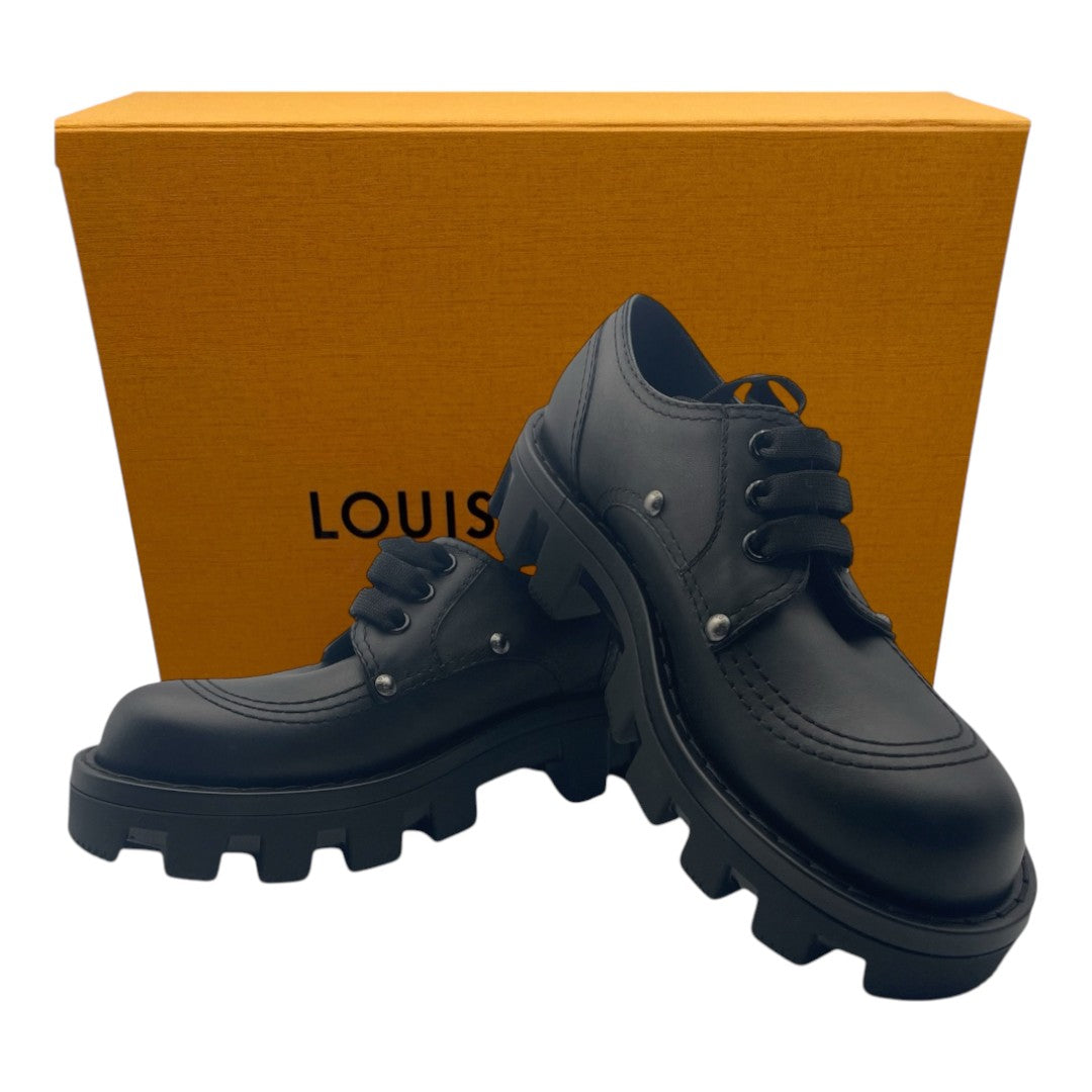 【LOUIS VUITTON】ルイヴィトン LVチェッカーライン ダービー《Derby LV Checker》 ローファー(ブラック)