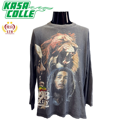 【BOB MARLEY】ボブマーリー Lion Vintage ロングTシャツ XL