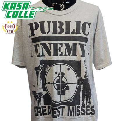 【PUBLIC ENEMY】パブリックエネミー "GREATEST MISSES" 90's Vintage Tシャツ XL
