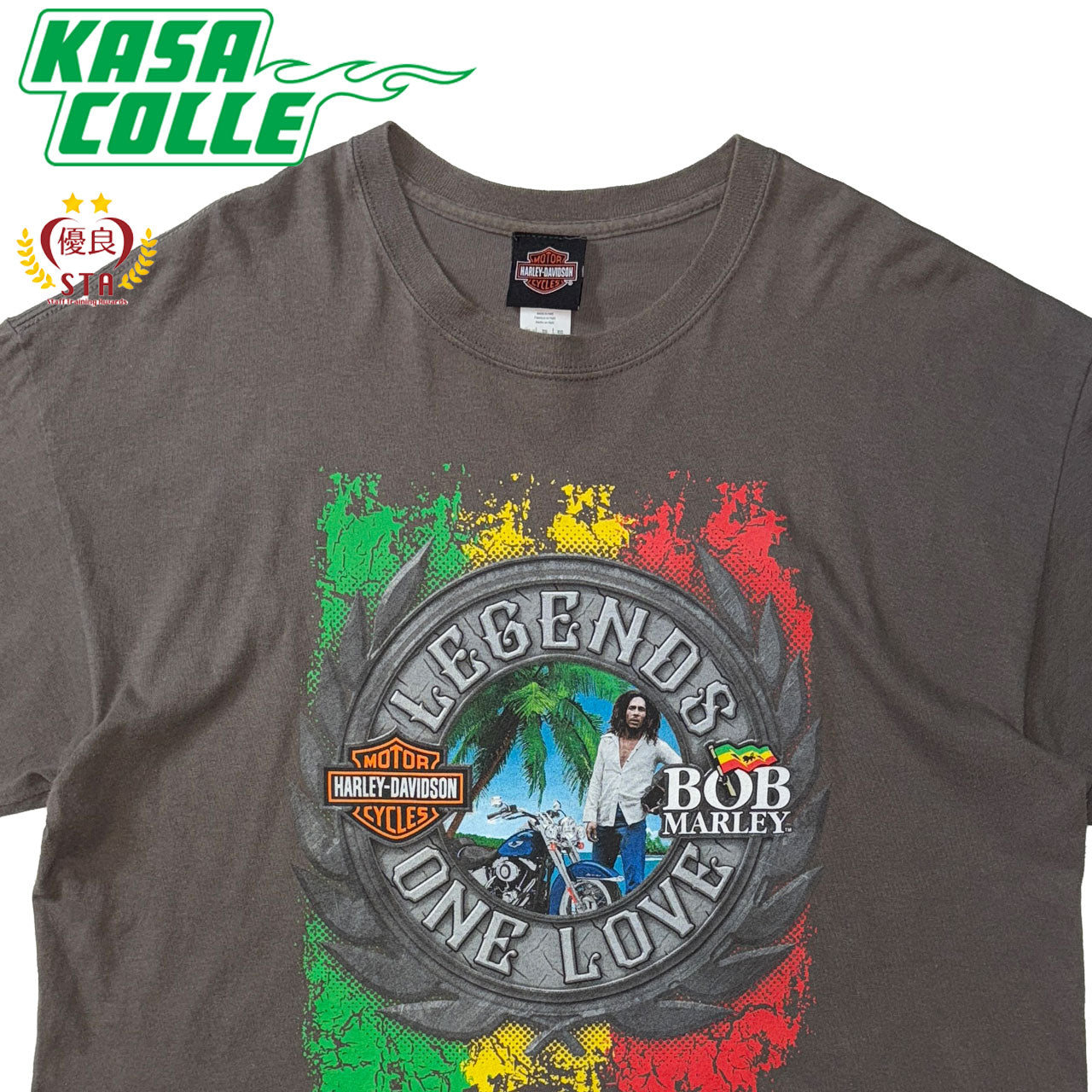 [HARLEY DAVIDSON] Harley Davidson BOB MARLEY Bob Marley T-shirt XL
