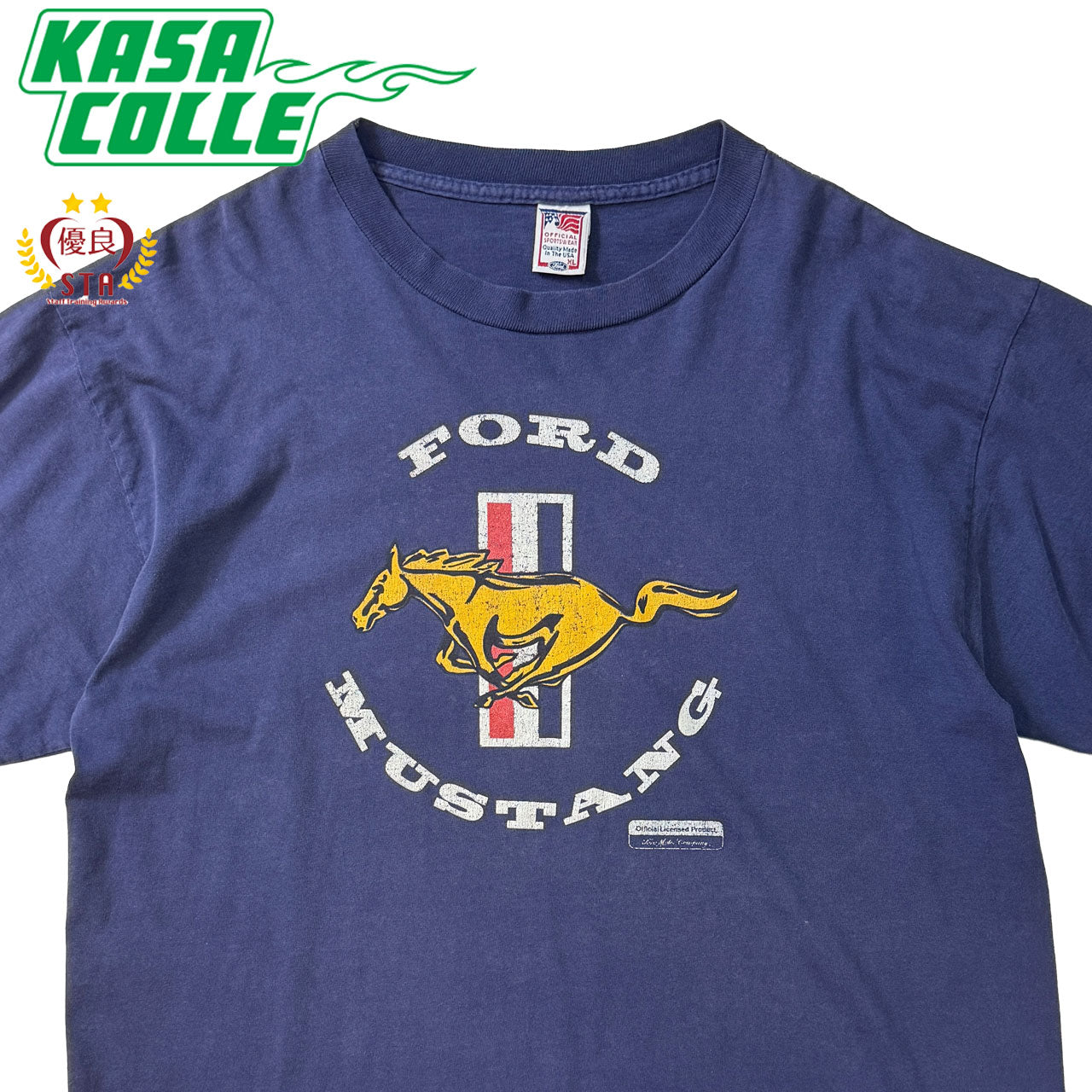 【FORD】フォード MUSTANG OFFICIAL SPORTS WEAR USA製 Vintage Tシャツ XL