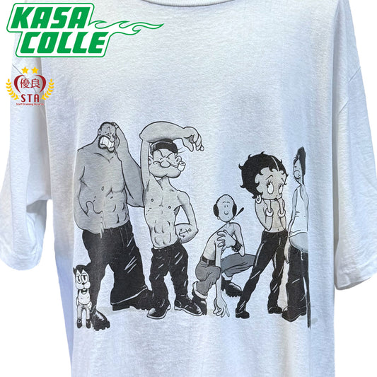 Betty Boop &amp; Popeye - Betty Boop &amp; Popeye The Sailor Vintage USA T-Shirt, Size XL