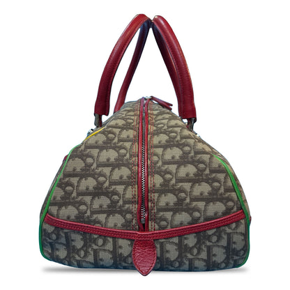 Christian Dior Trotter Boston Bag, Rasta Print PVC Boston Bag