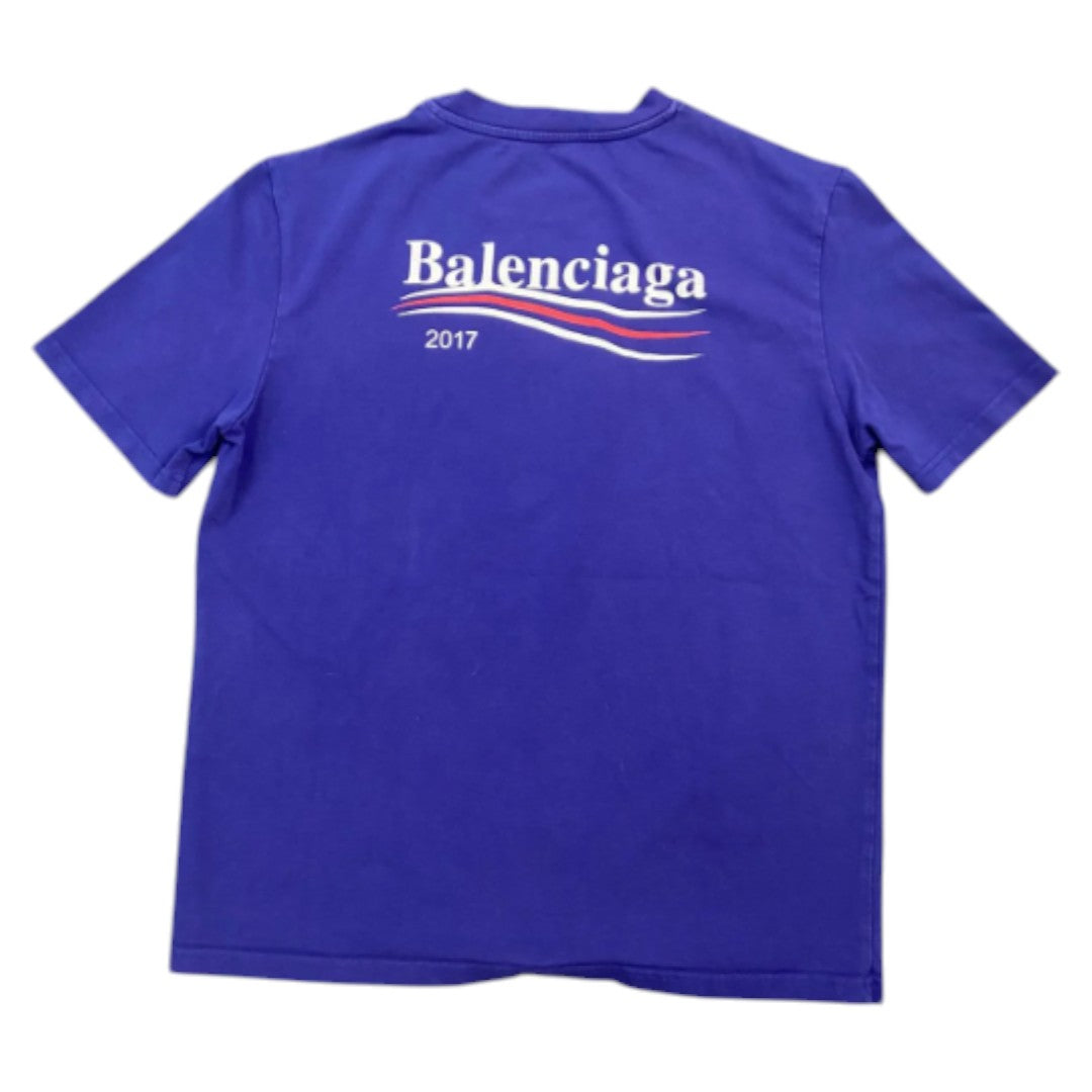 [BALENCIAGA] Balenciaga Political Campaign T-shirt (Blue) Size L
