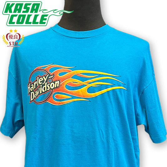 [HARLEY DAVIDSON] Harley-Davidson Fireball SUBURBAN 1986 Copyright USA Made Vintage T-Shirt XL