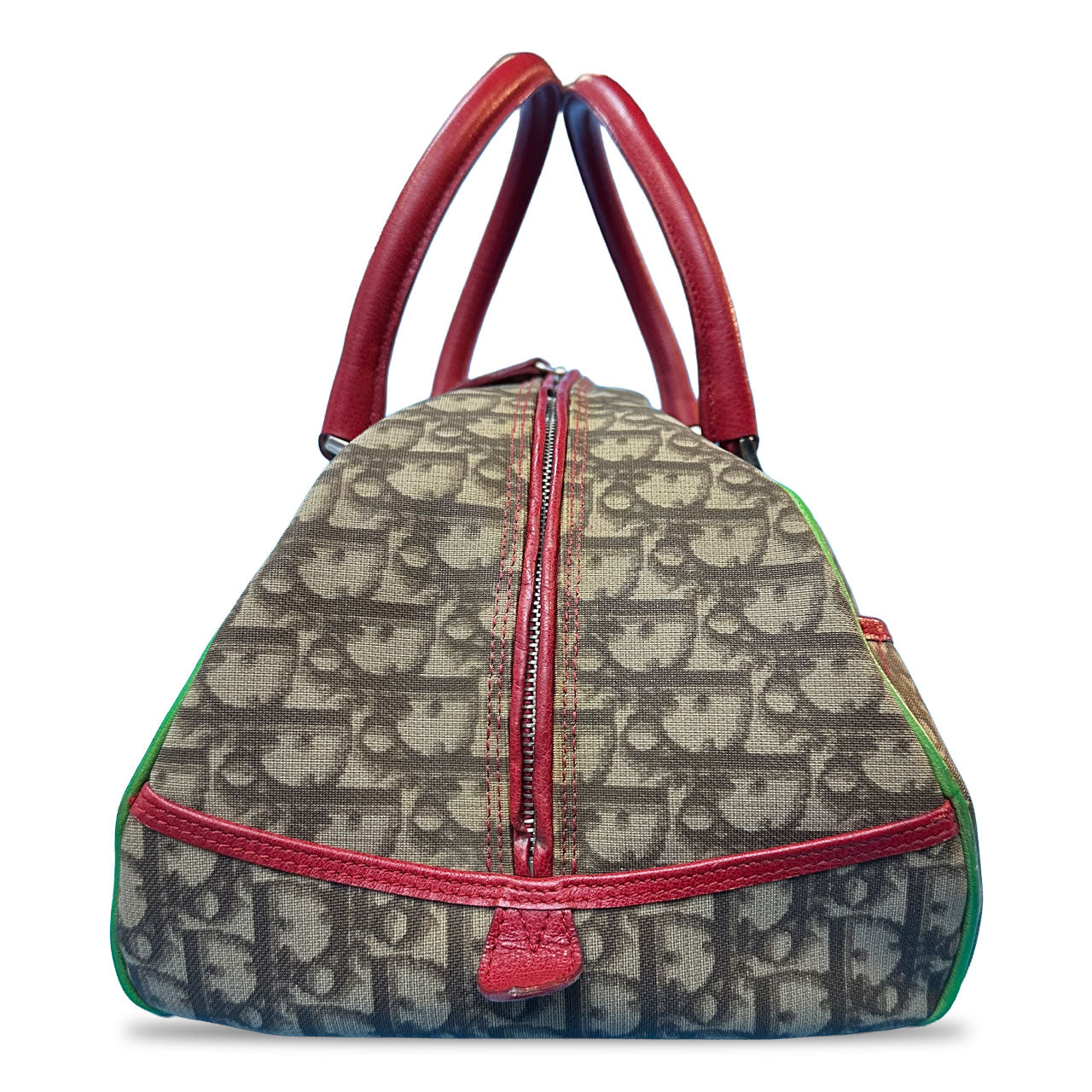 Christian Dior Trotter Boston Bag, Rasta Print PVC Boston Bag