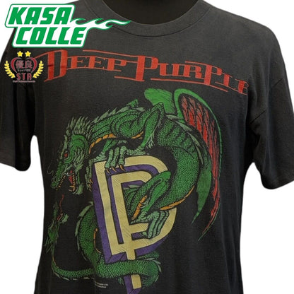 [DEEP PURPLE] Deep Purple "WORLD TOUR 93-94" Vintage T-Shirt, Made in the USA, 90's, BROCKUM Tag, Size L