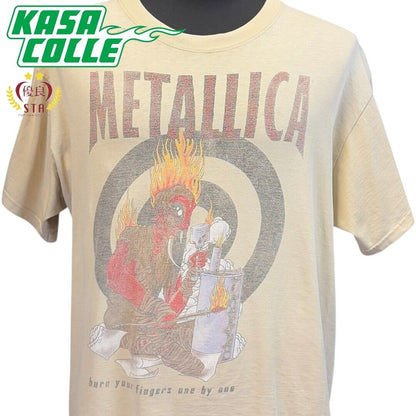 [METALICA] Metallica Vintage T-Shirt / ACME Tag / 90's / Pushead / Where the Wild Things Are / Beige