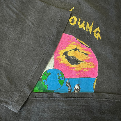 NEIL YOUNG "with Booker T and the MG's World Tour '93" 90's Vintage T-shirt, Size XL