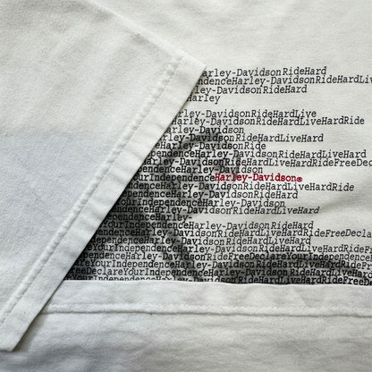 【HARLEY DAVIDSON】ハーレーダビッドソン "TYLER TEXAS" イーグルバックプリント 2002コピーライト Vintage Tシャツ XL