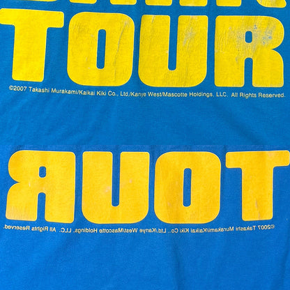 【Kanye Westｘ村上隆】カニエウェスト ドロップアウトベア Tシャツ ブルー  00's Vintage