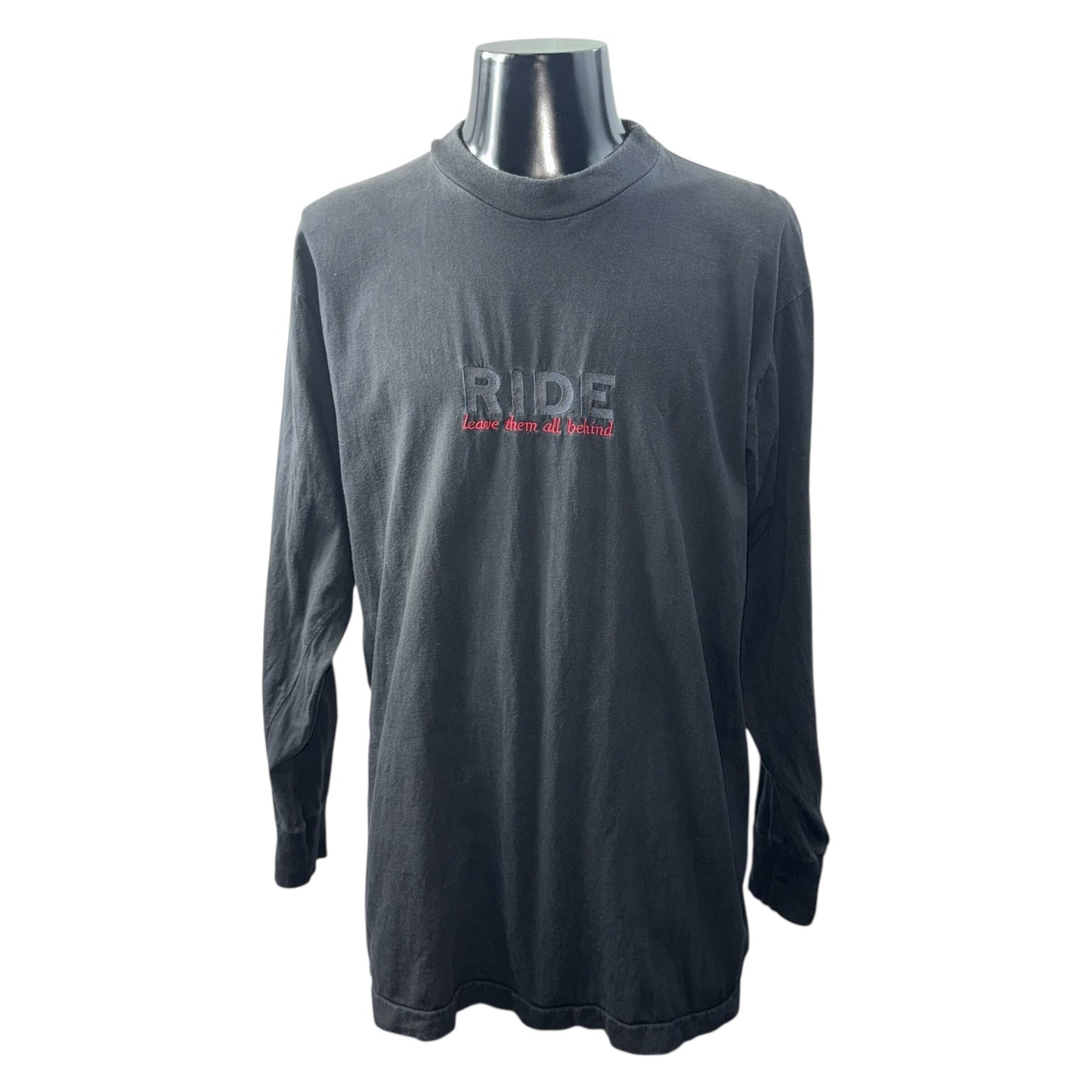 [RIDE] Ride "Leave them all behind" Embroidered Long Sleeve T-Shirt