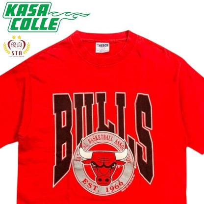 【NBA CHICAGO BULLS】シカゴブルズ 90's Vintage チームロゴTシャツ USA製 TRENCHタグ ◇希少◇ L