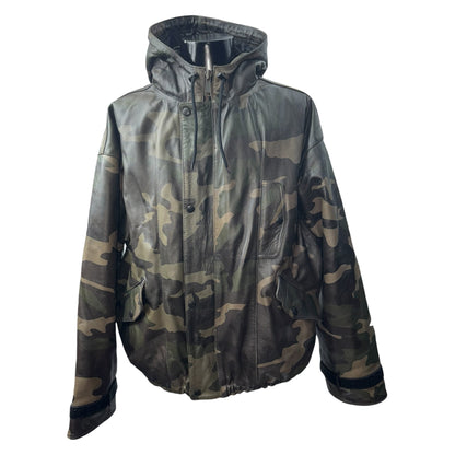 [SUPREME × MARITHE + FRANCOIS GIRBAUD] Supreme Hooded Leather Flight Bomber Jacket "Camo"