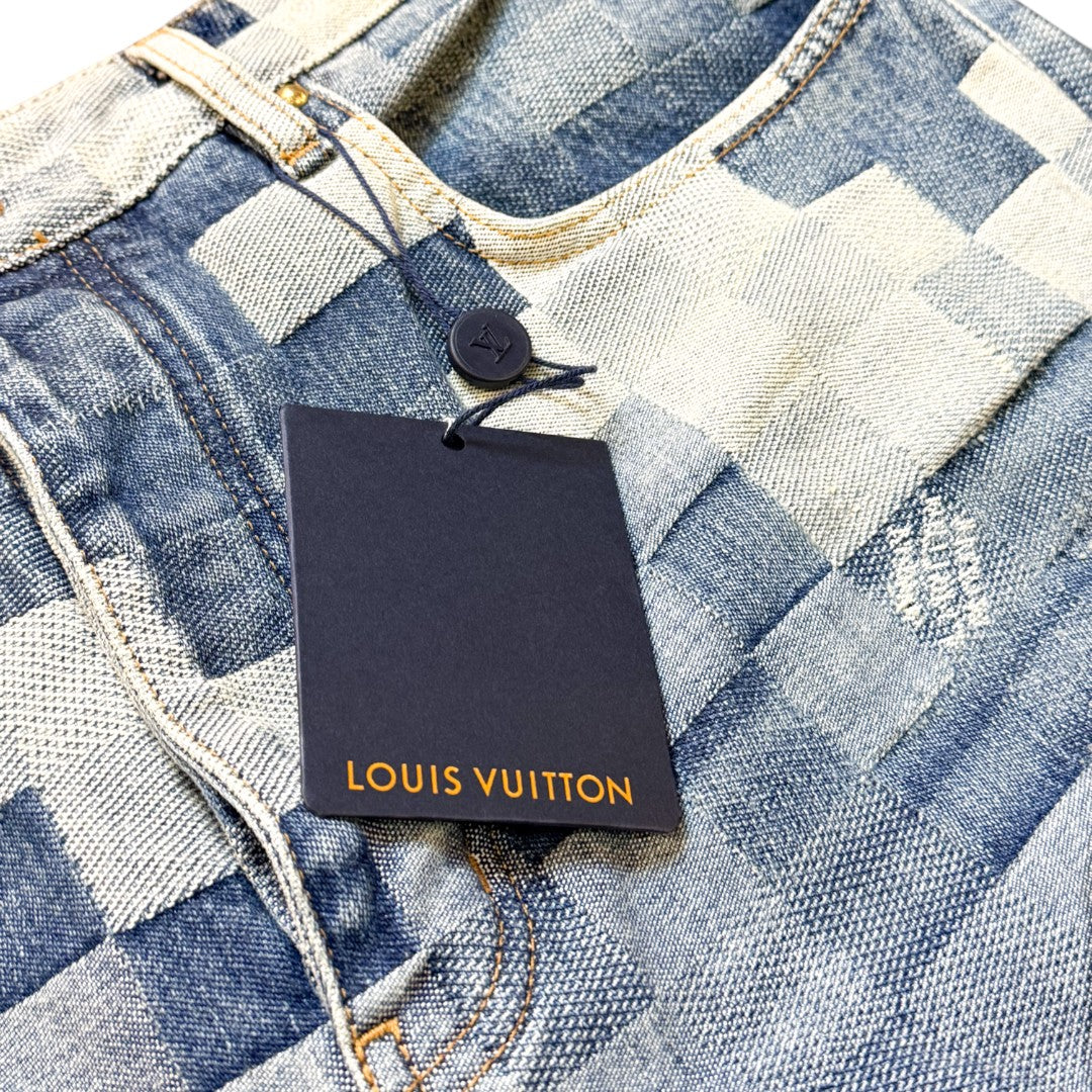[LOUIS VUITTON] Louis Vuitton Damier Denim Skate Pants, Brand New, Unused