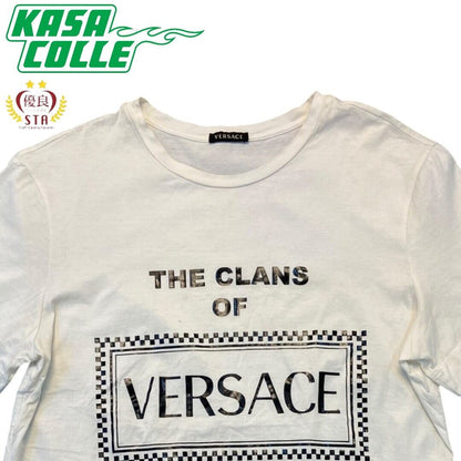 【versace】ベルサーチ/womensロゴTシャツ/The Clans of/白/サイズ40