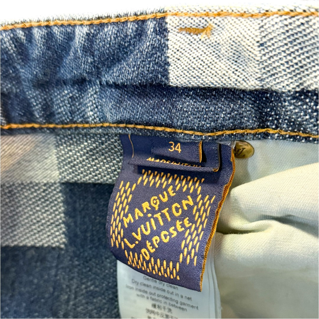[LOUIS VUITTON] Louis Vuitton Damier Denim Skate Pants, Brand New, Unused