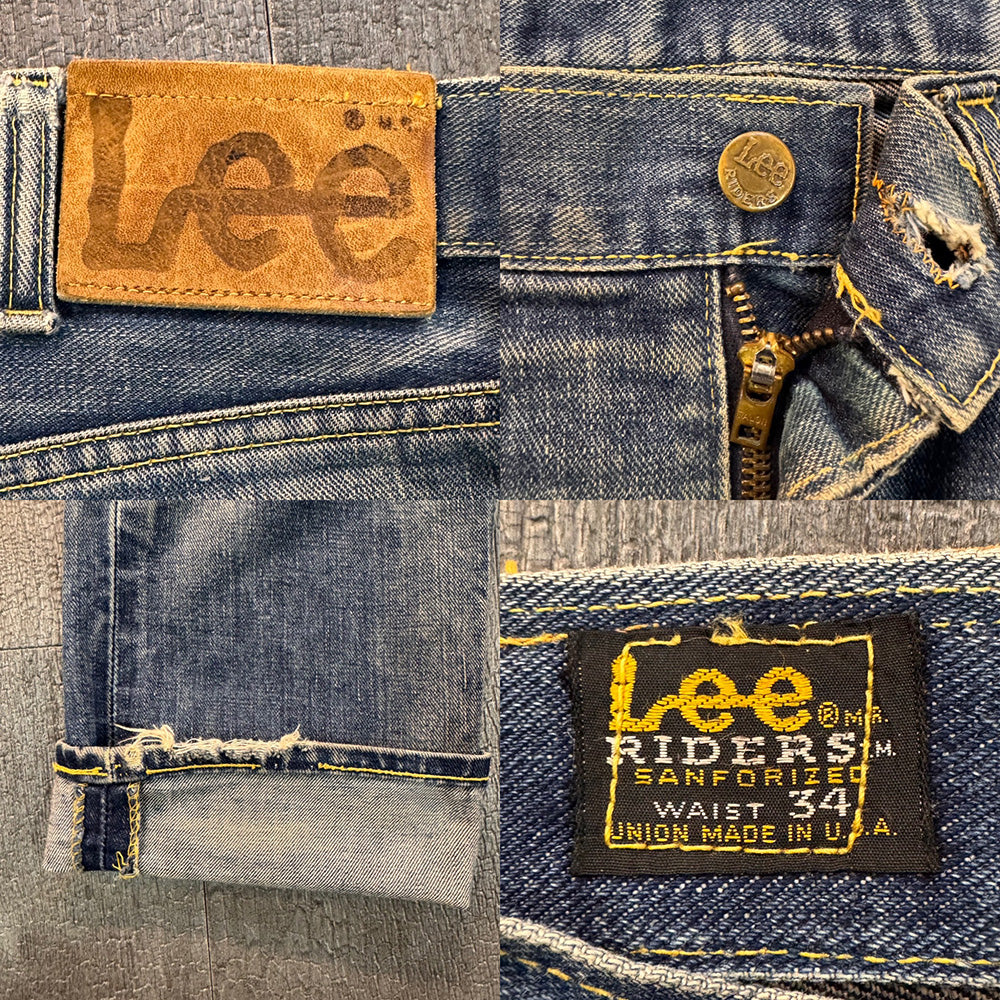 Lee 200 Denim Pants, Size 34, Made in USA, 1970s