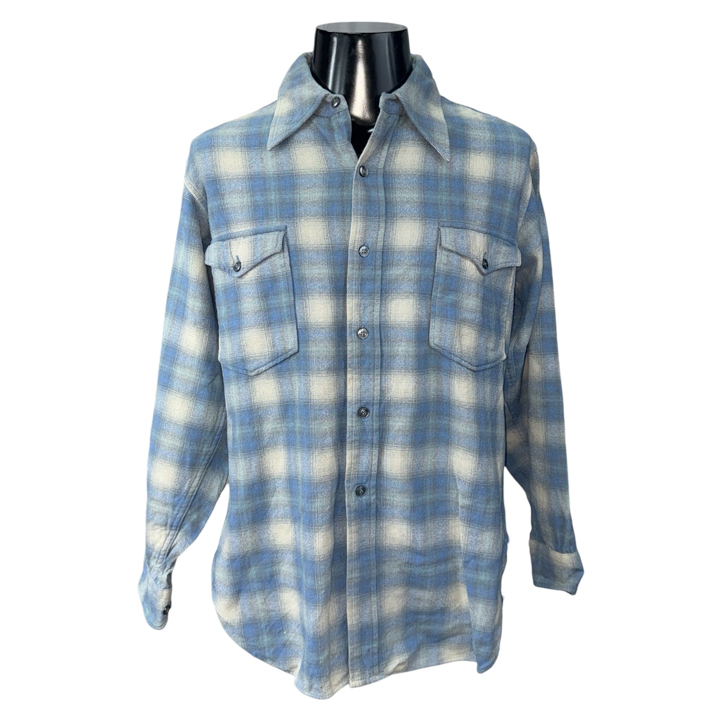 【PENDLETON】ペンドルトン "BLUE CHECK TRAIL SHIRT" 70s Vintage ウールシャツ