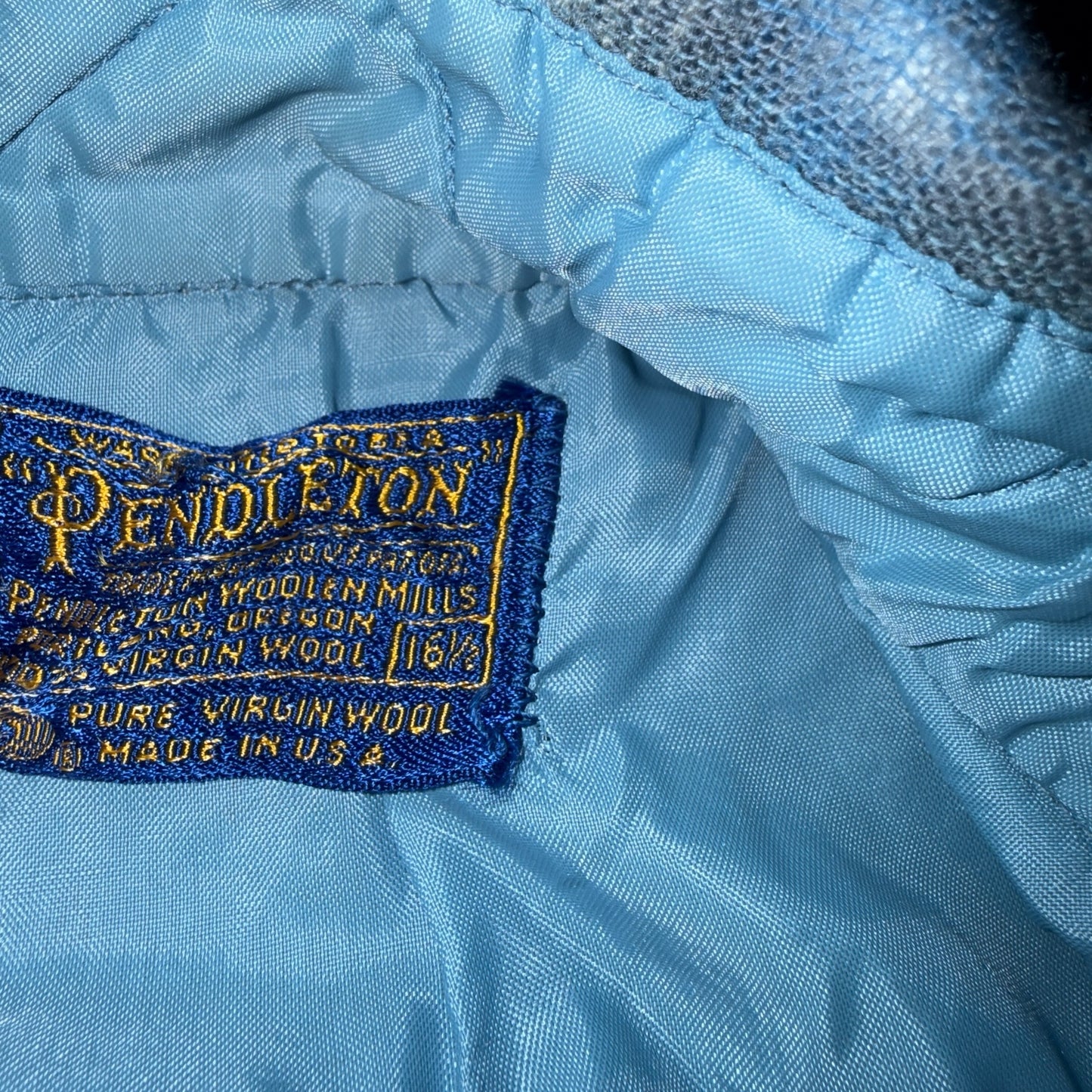 【PENDLETON】ペンドルトン "BLUE CHECK TRAIL SHIRT" 70s Vintage ウールシャツ