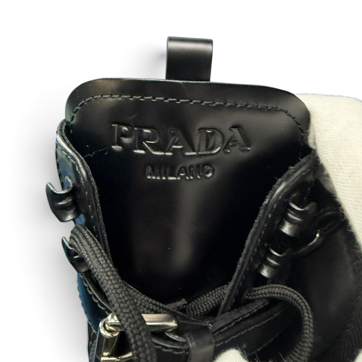 【PRADA】プラダ モノリス ポーチ付 ブーツ