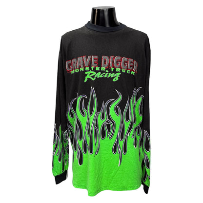 【GRAVE DIGGER】グレイヴディガー "MONSTER TRUCK RACING" Vintage ロングスリーブTシャツ