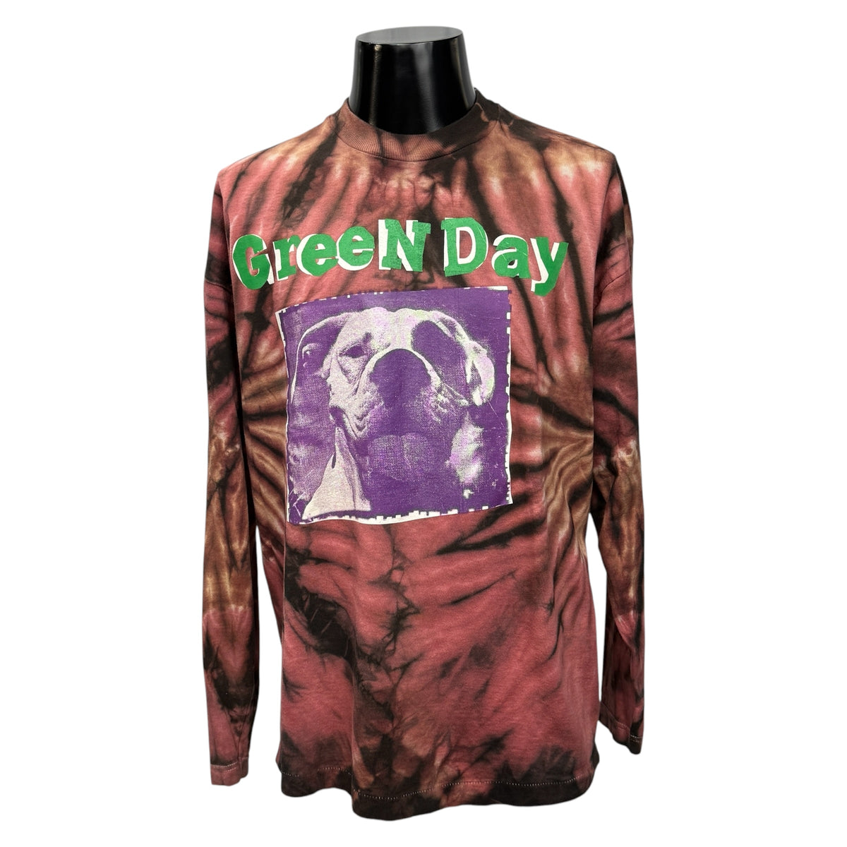 【GREEN DAY】グリーン・デイ "DOOKIE DOG" 90's Vintage タイダイ ロングスリーブTシャツ