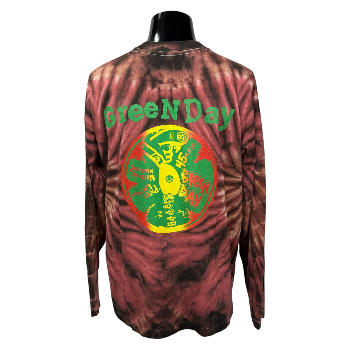 【GREEN DAY】グリーン・デイ "DOOKIE DOG" 90's Vintage タイダイ ロングスリーブTシャツ