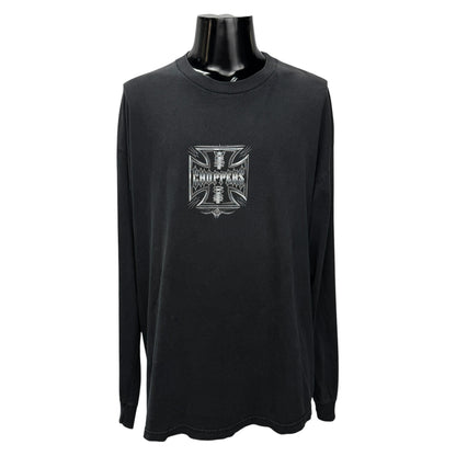 【WEST COAST CHOPPERS】ウエストコーストチョッパーズ "IRON CROSS & LOGO" ロングスリーブTシャツ