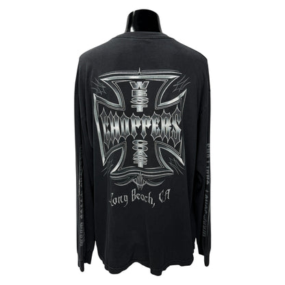 【WEST COAST CHOPPERS】ウエストコーストチョッパーズ "IRON CROSS & LOGO" ロングスリーブTシャツ