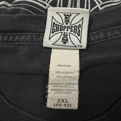 【WEST COAST CHOPPERS】ウエストコーストチョッパーズ "IRON CROSS & LOGO" ロングスリーブTシャツ