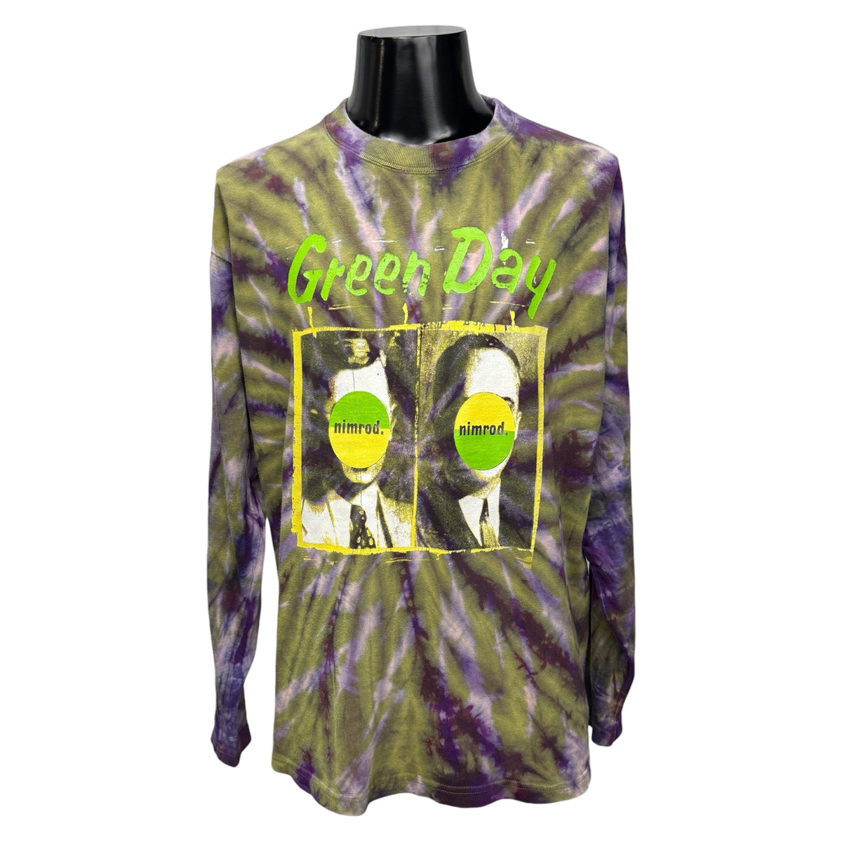 【GREEN DAY】グリーン・デイ "NIMROD" 90's ユーロVintage タイダイ ロングスリーブTシャツ