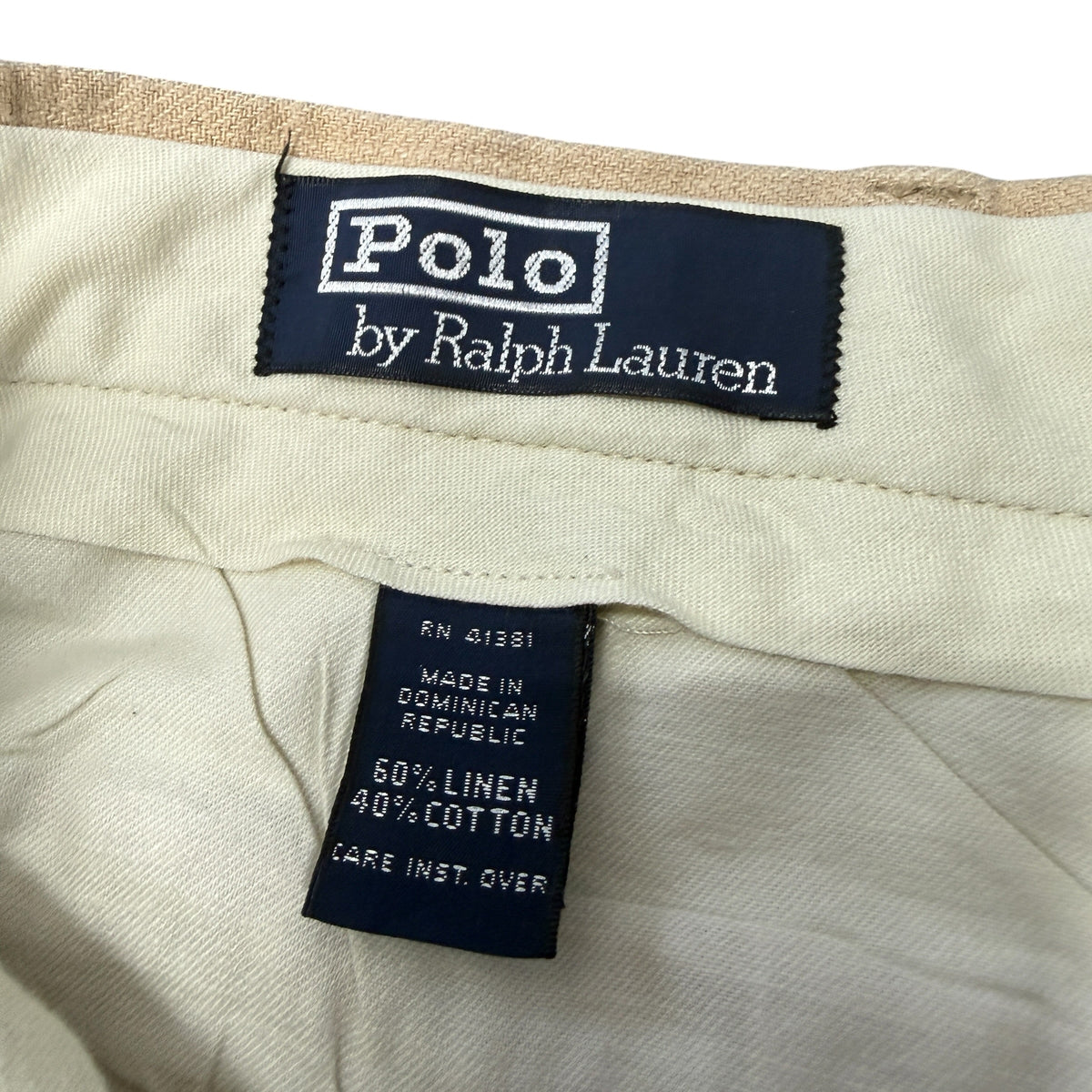 【POLO RALPH LAUREN】ポロ ラルフローレン "LINEN COTTON 2TUCK SLACKS" リネンスラックス