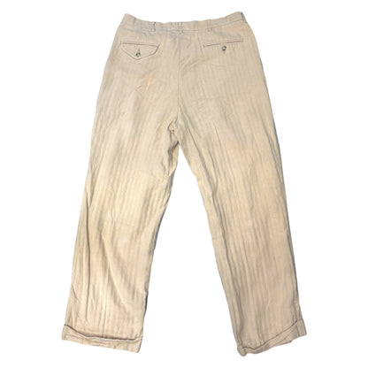 【POLO RALPH LAUREN】ポロ ラルフローレン "LINEN COTTON 2TUCK SLACKS" リネンスラックス