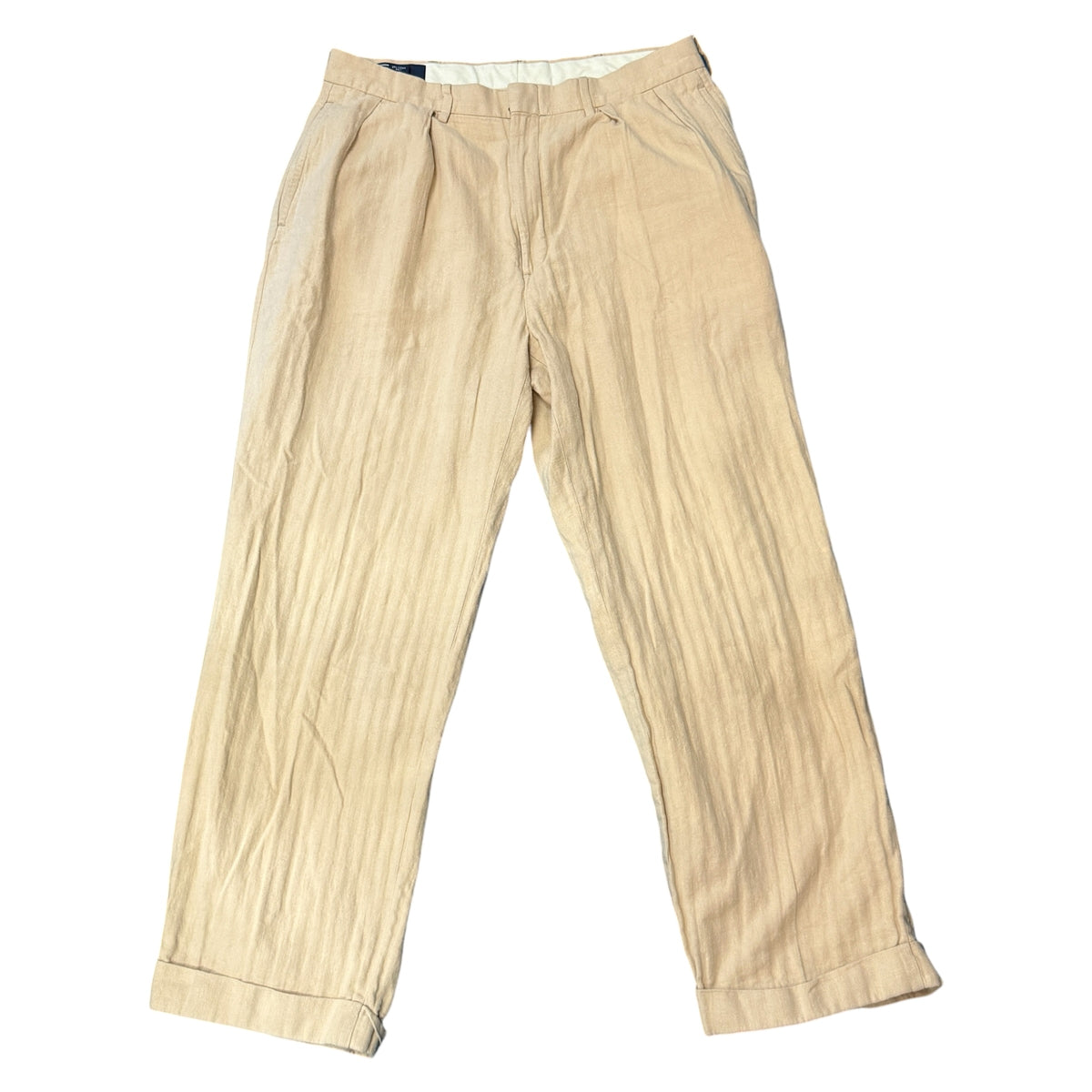 【POLO RALPH LAUREN】ポロ ラルフローレン "LINEN COTTON 2TUCK SLACKS" リネンスラックス