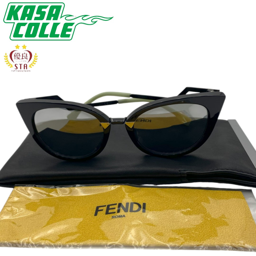 【FENDI】フェンディ サングラス（ブラック）/チタン/ケース付き
