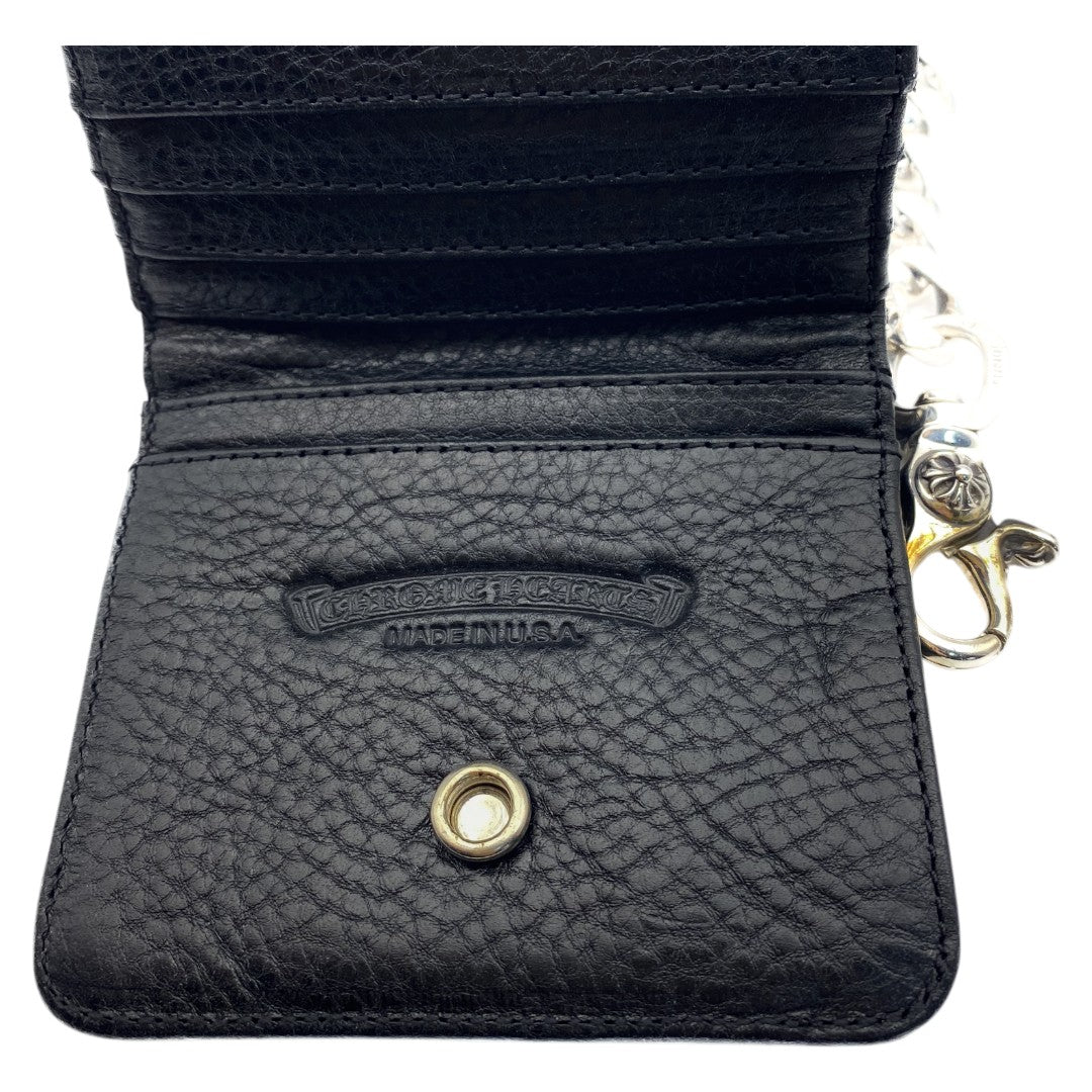 [CHROME HEARTS] Chrome Hearts TV MAN Crosspatch Wallet/Classic Chain/Black Leather/Brand New/Hard to Find