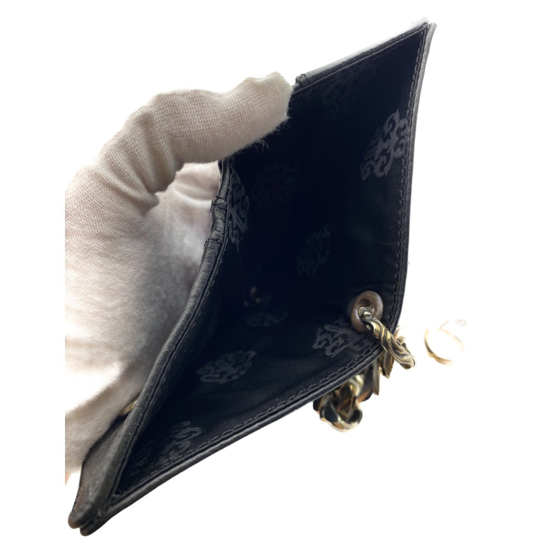 [CHROME HEARTS] Chrome Hearts TV MAN Crosspatch Wallet/Classic Chain/Black Leather/Brand New/Hard to Find