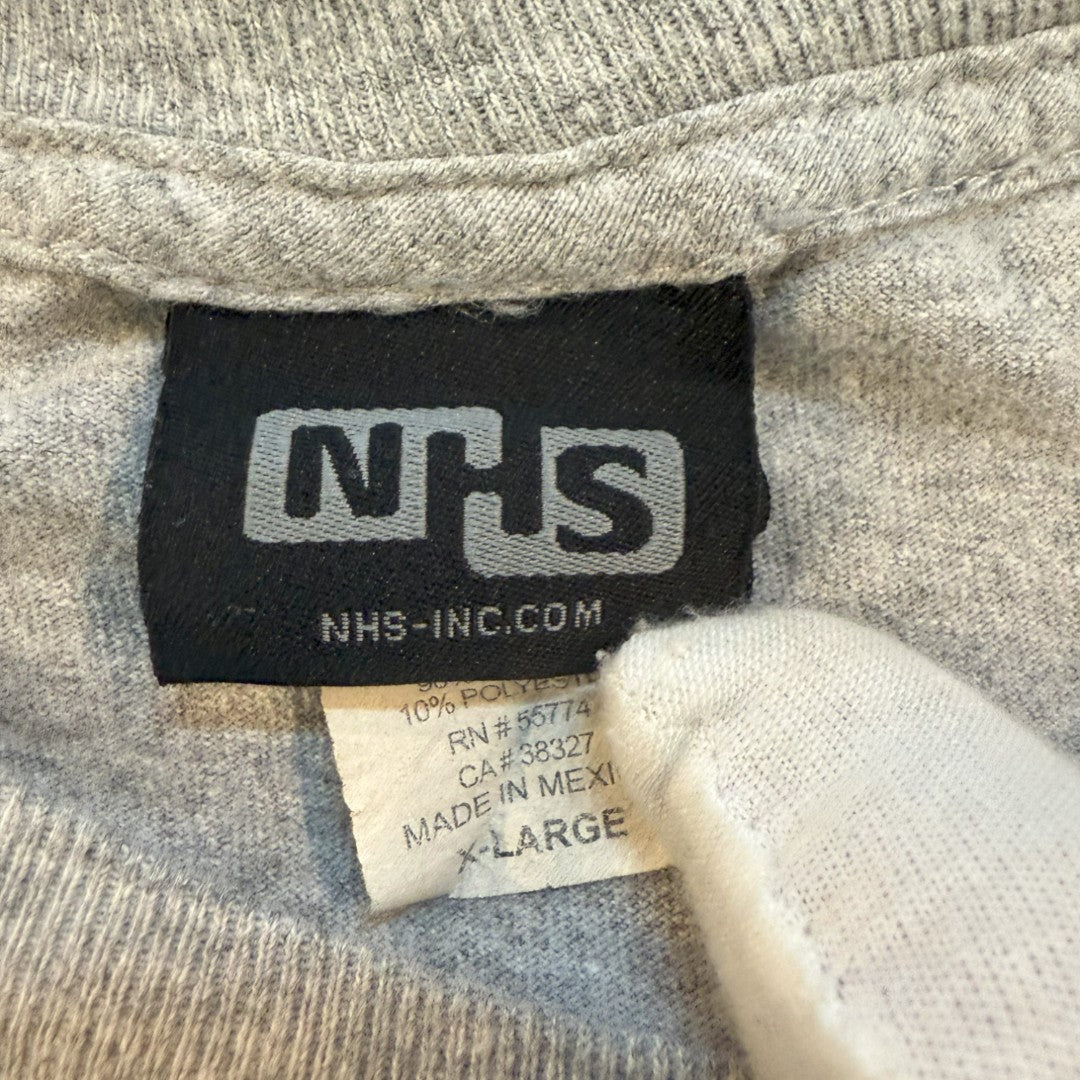 【INDEPENDENT】インディペンデント 変形ロゴプリントTシャツ（グレー）/ 90s / NHSタグ / XL